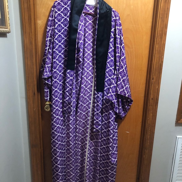 Vintage Other - Purple Geometric Patterned Vintage Kimono 👘